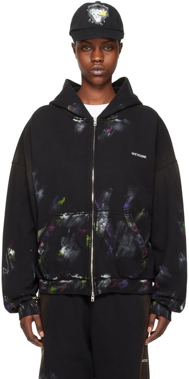 Dukserice We11done Painted Zip-Up Hoodie Crna | WD-TJ0-24-777-U-BK, 0