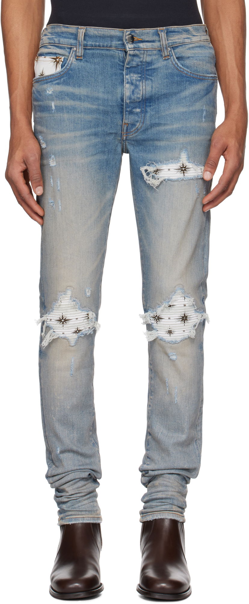 Jeans AMIRI AMIRI Micro Stardust MX1 Jeans Plava | AMDNSY1122