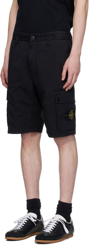 Kratke hlače Stone Island Stone Island Supima Cotton Twill Stretch-TC Cargo Shorts Crna | K1S15L100011S0010, 3