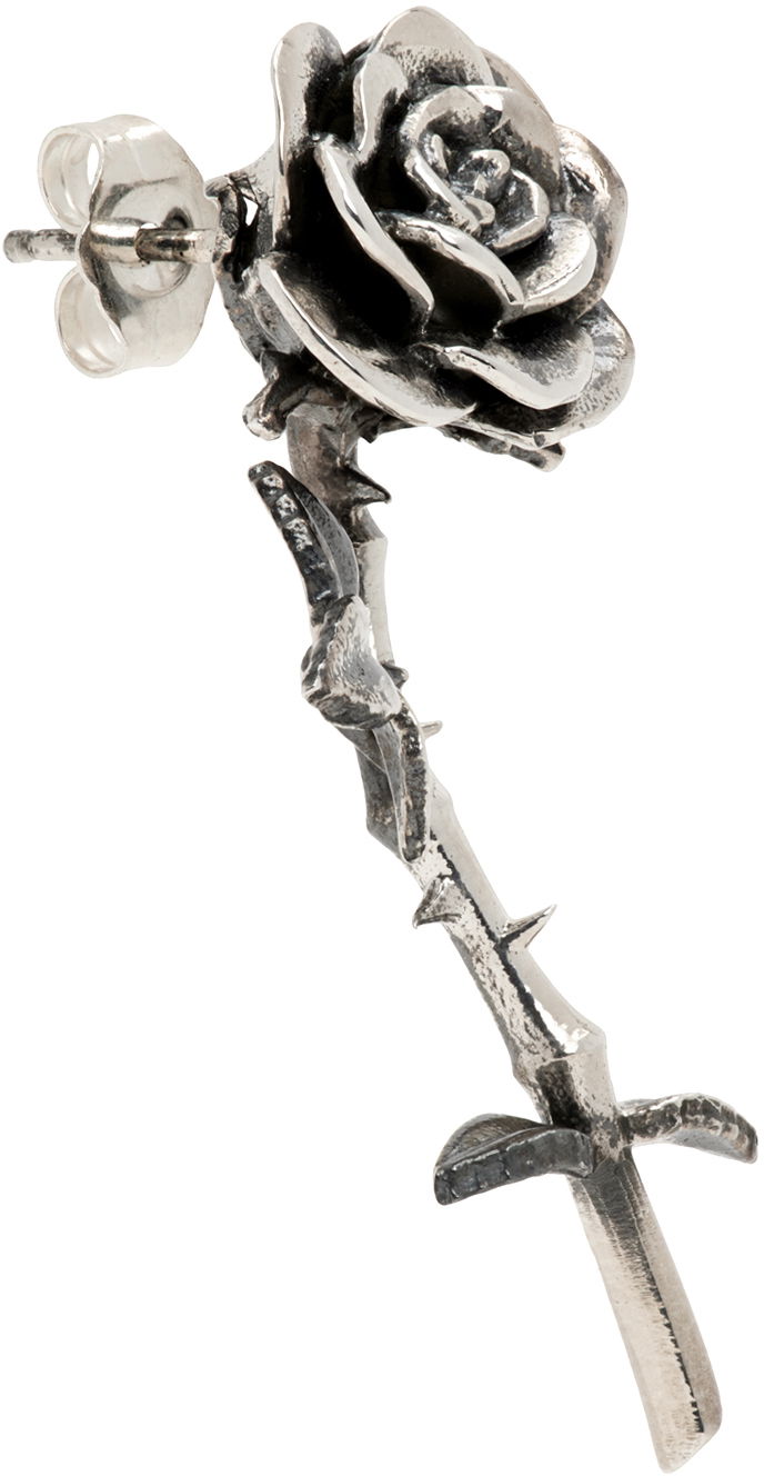 Naušnice Enfants Riches Déprimés Silver Rose Single Earring Metalik | 140-198, 1