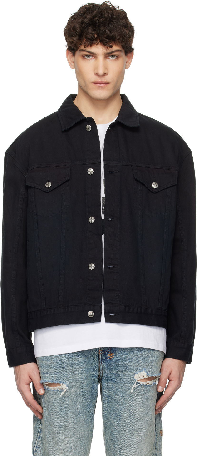 Jakna Ksubi Oh G Replica Eagle Denim Jacket Crna | MPS25JK004