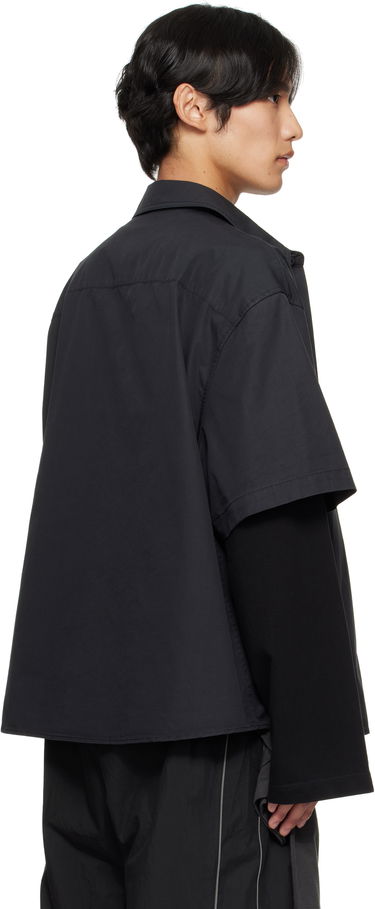 Košulja We11done We11done Logo Long-Sleeved Layered Shirt Crna | WD-SH2-25-180-U-CH, 2