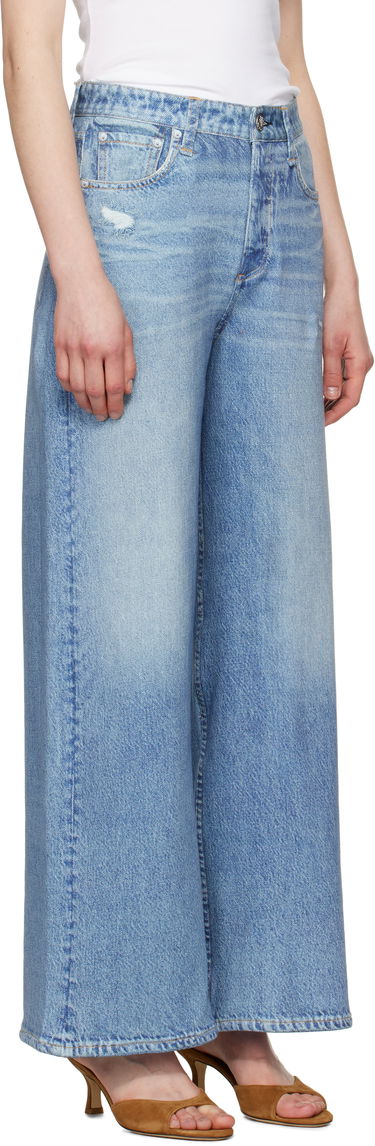Jeans rag & bone rag & bone Miramar Sofie Ankle Wide-Leg Trousers Plava | WCW24S70078207, 4