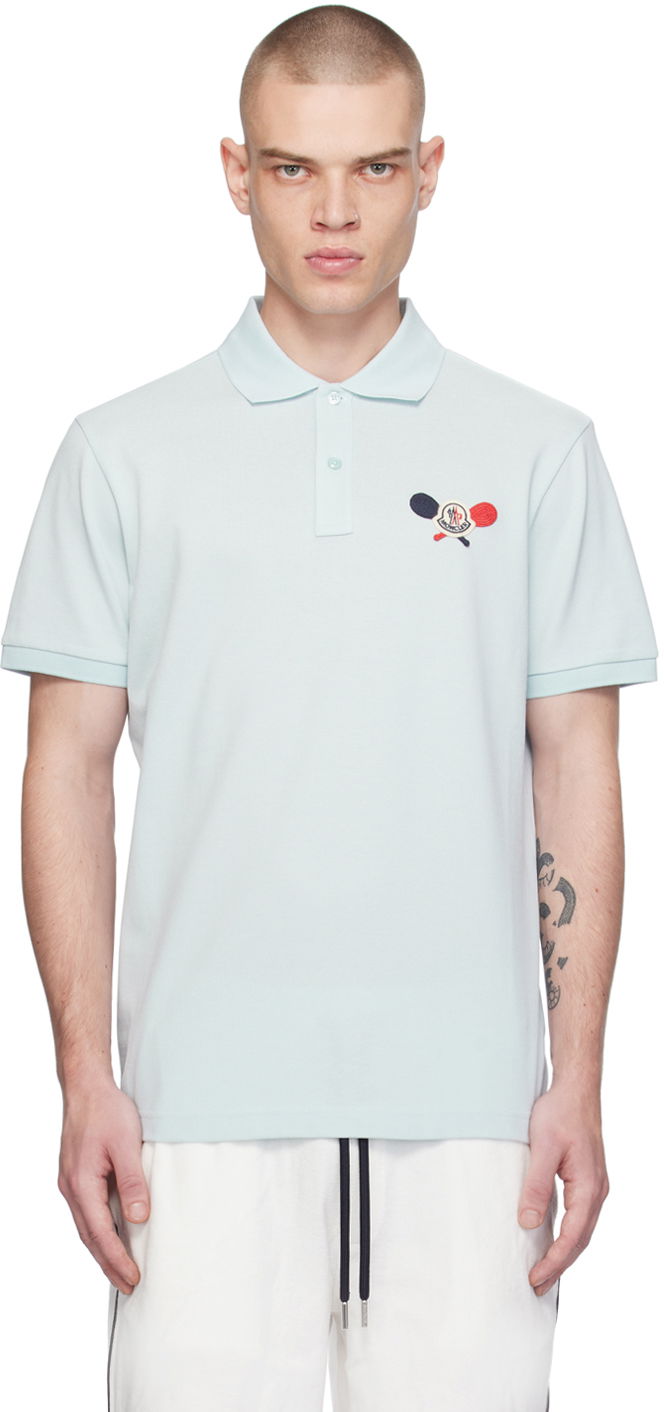 Polo majica Moncler Appliqué Polo Plava | J10918A0000989A16