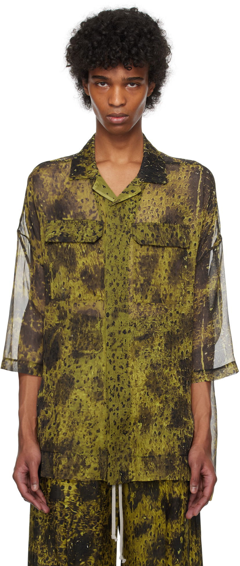 Košulja Rick Owens Rick Owens Hollywood Magnum Tommy Shirt Zelena | RU01E5298 SP1