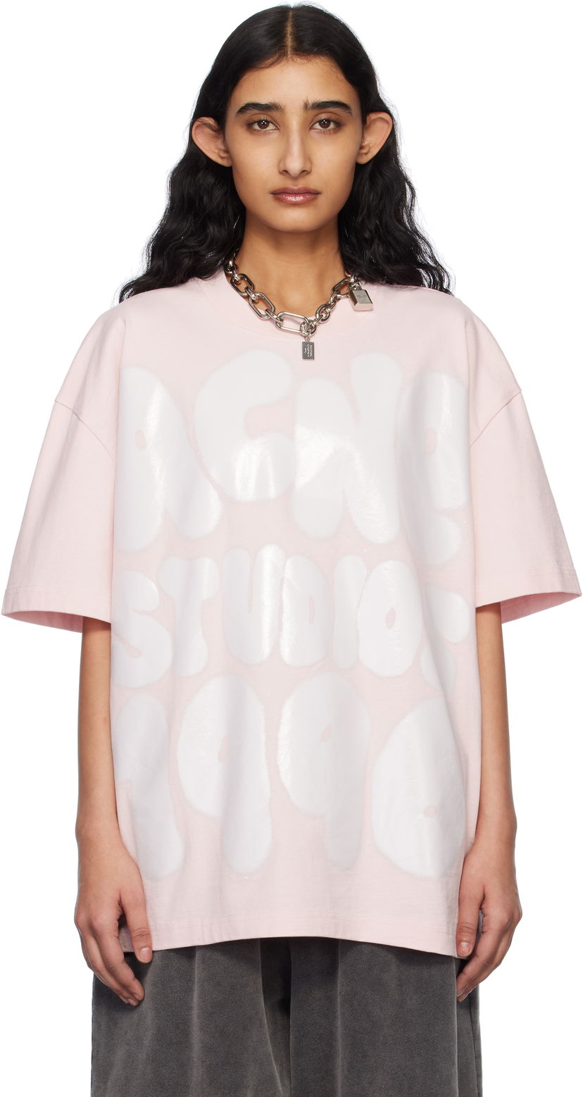 Majica kratkih rukava Acne Studios Acne Studios Relaxed Fit Logo T-Shirt Ružičasta | CL0333-