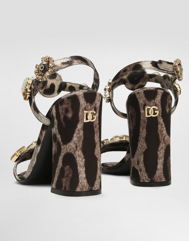 Tenisice i cipele Dolce & Gabbana Satin Sandals With Gemstone Embellishment Smeđa | CR1802A9T45HY13M, 3