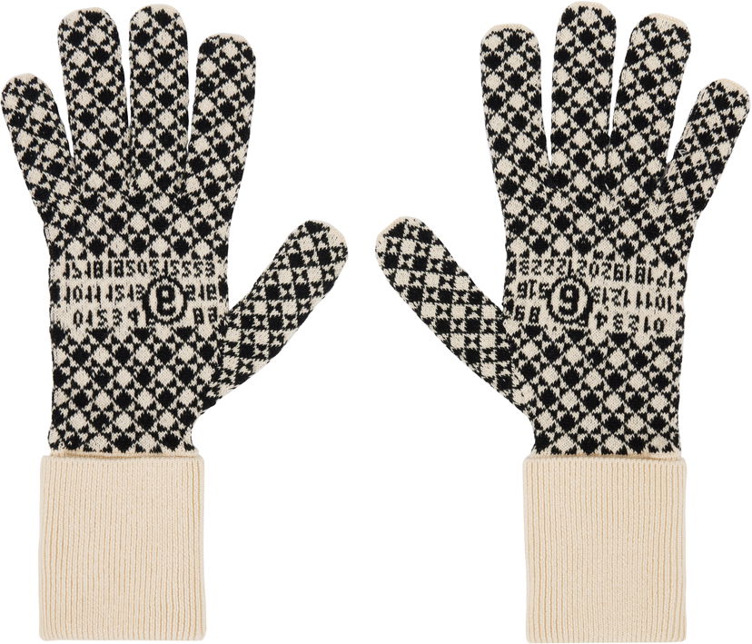 Rukavice Maison Margiela MM6 Maison Margiela Knit Gloves with Cuffs Crna | S52TS0045 M13141