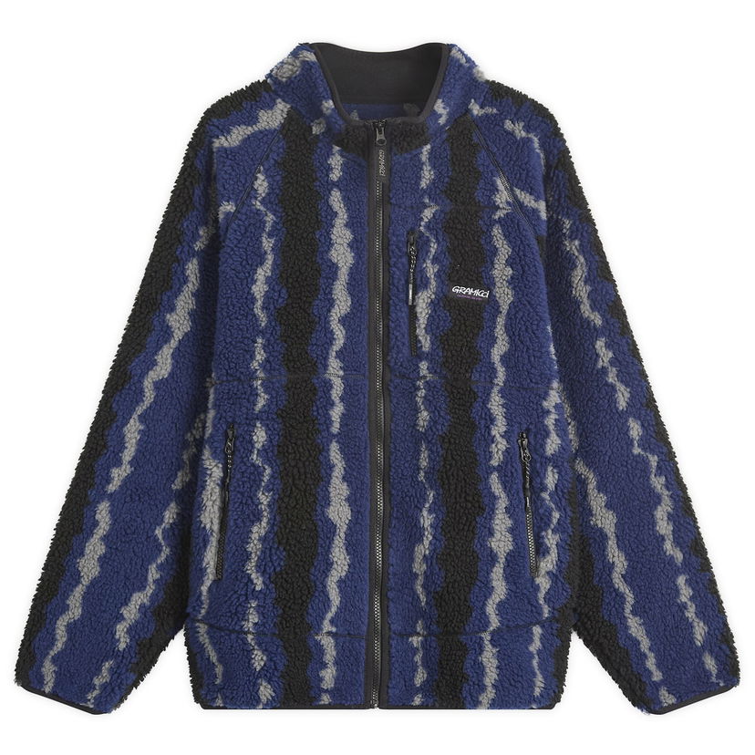 Jakna GRAMICCI Gramicci Ripple Sherpa Fleece Jacket Plava | G5FU-J043-NVR