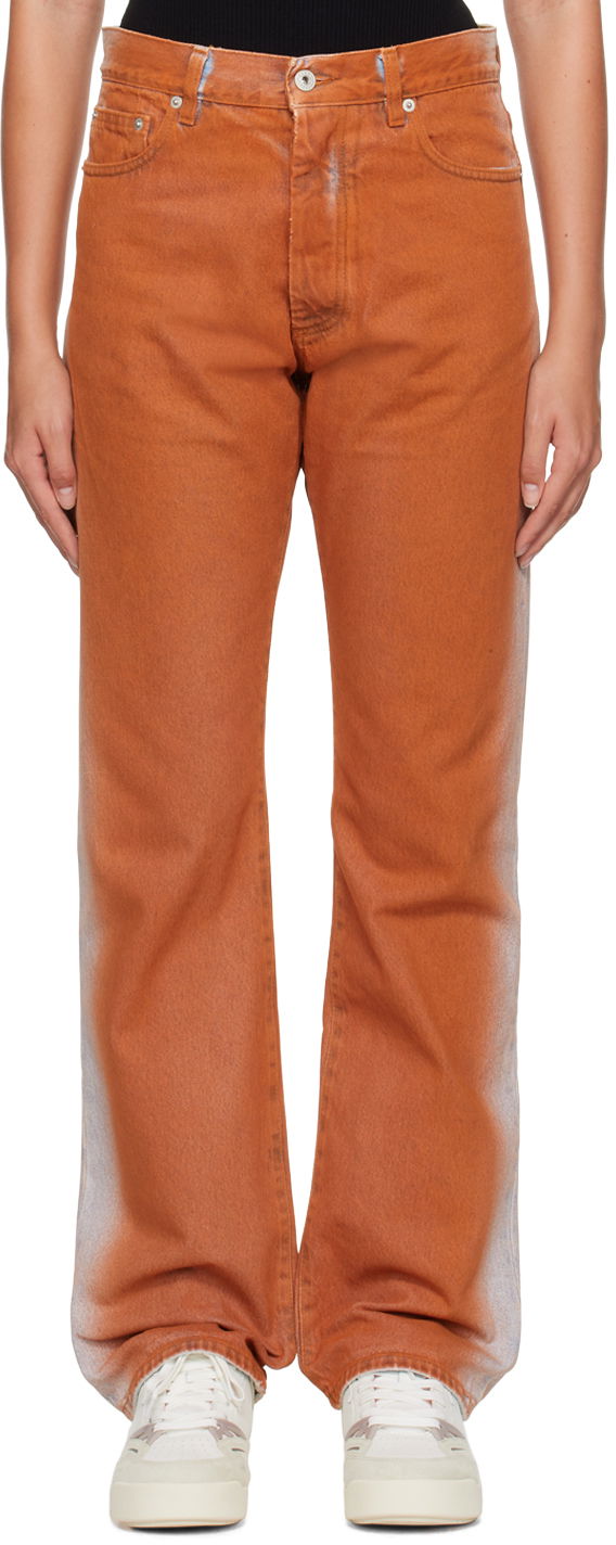 Jeans HERON PRESTON Heron Preston Gradient Jeans Narančasta | HMYA011S23DEN0052240