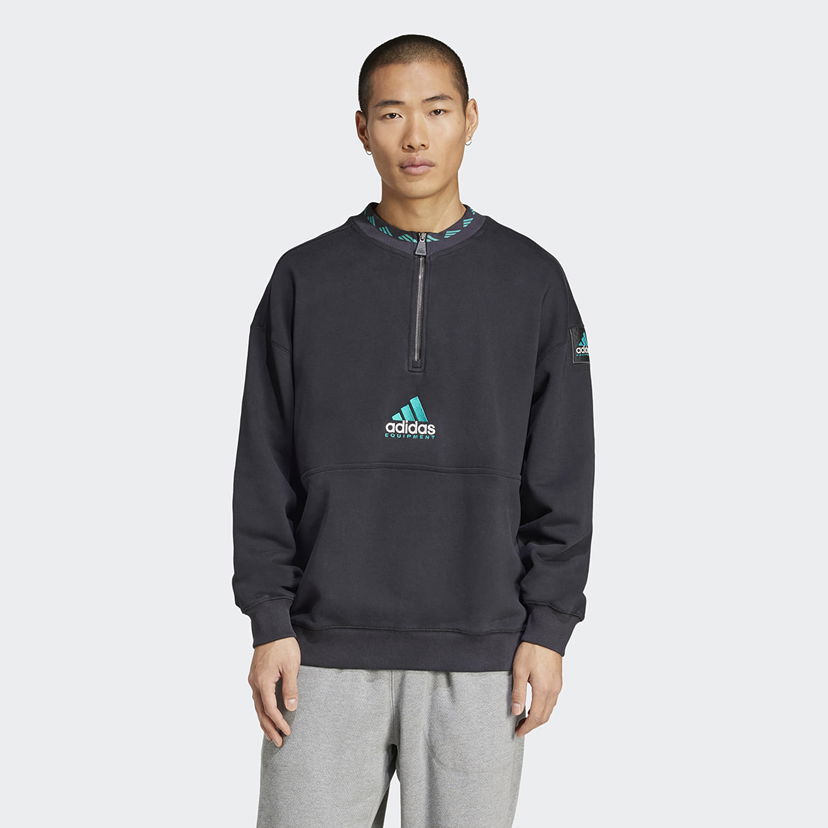 Dukserice adidas Originals Equipment Fleece Half-Zip Sweatshirt Crna | JP0357