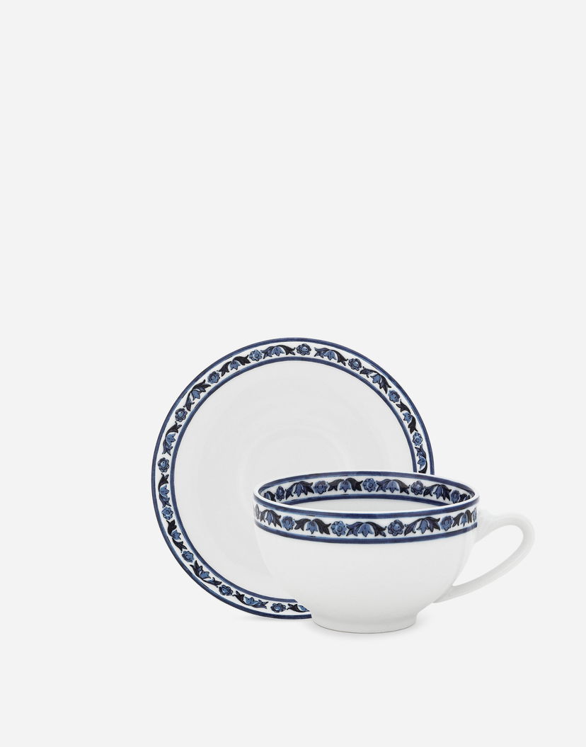 Home decor Dolce & Gabbana Porcelain Teacup And Saucer Set Bijela | TC0S13TCALIUB028
