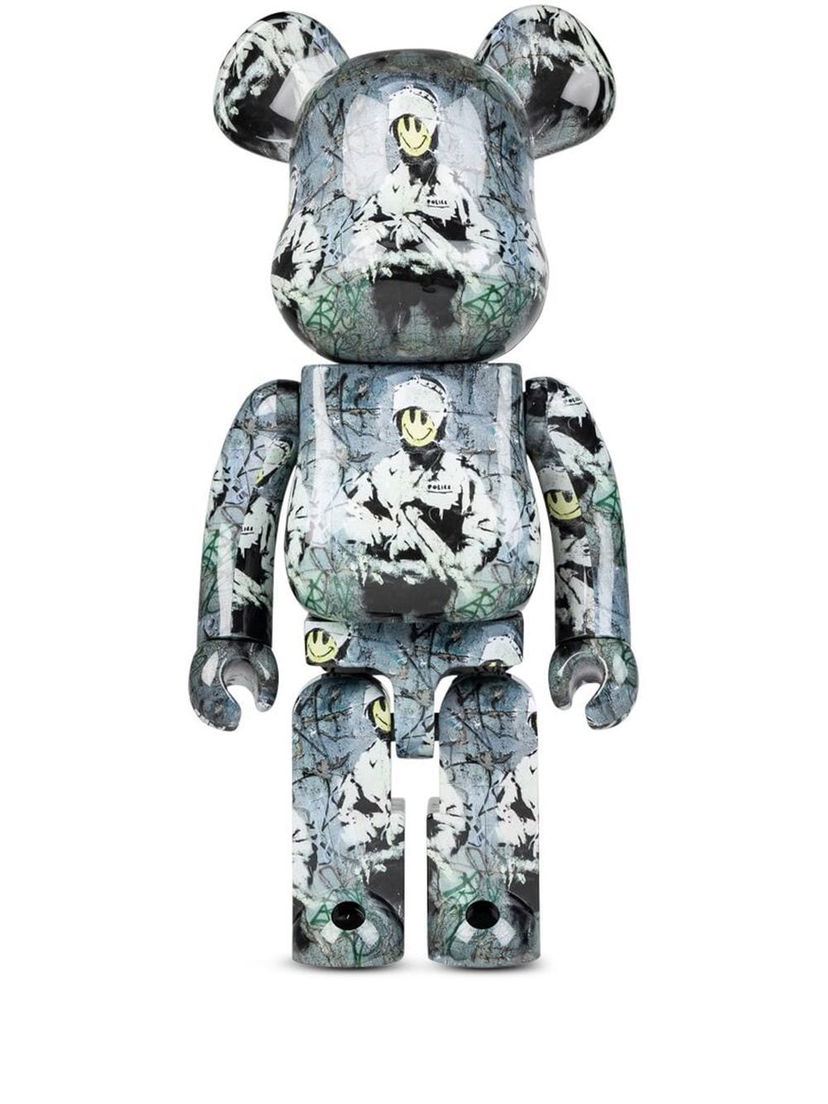 Kolekcionarsko Medicom Toy Be@rbrick Riot Cop figure - Grey Siva | MEDI004718926638