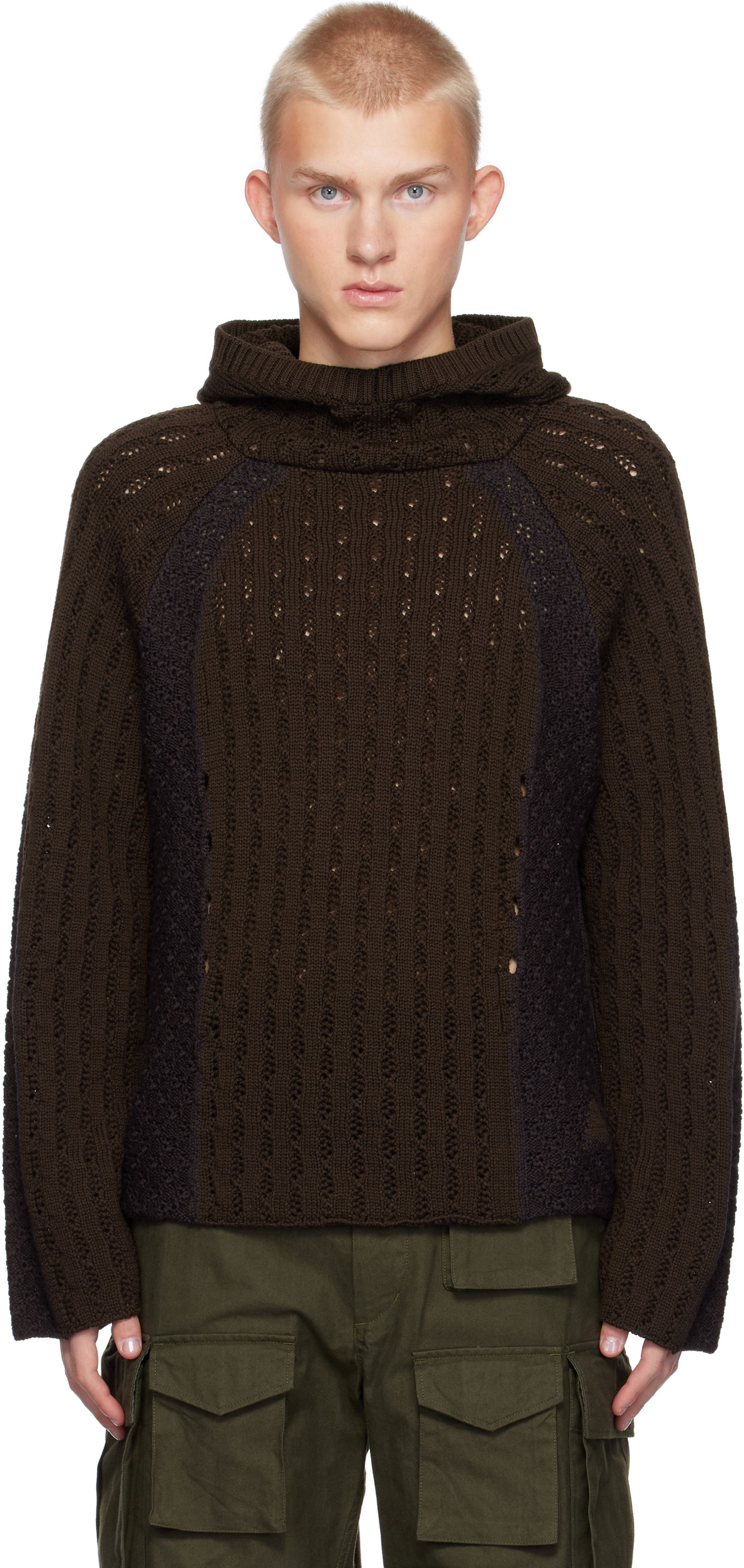 Dukserice ROA Stitch Hoodie Smeđa | RBMW0292YA28, 0