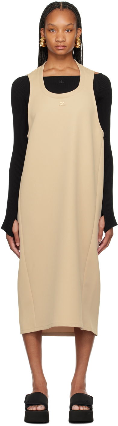 Haljina Courrèges Courrèges Holistic Midi Dress Bež | 124CRO367PL0007