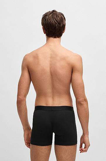 Bokserice BOSS BOSS Stretch Cotton Boxer Briefs, 3-Pack Crna | 50544272, 1