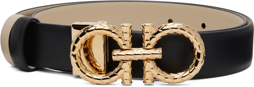 Pojasevi FERRAGAMO Salvatore Ferragamo Gancini Reversible Belt Crna | 780425