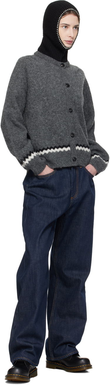 Džemper YMC YMC Atomic Zig Zag Cardigan Siva | Q8XMD, 3