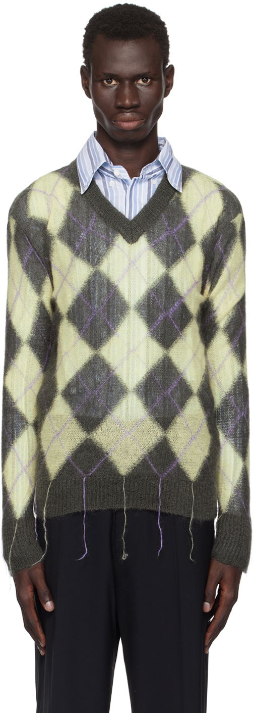 Džemper Marni Argyle Sweater Siva | CVMG0128Q0 UFU175