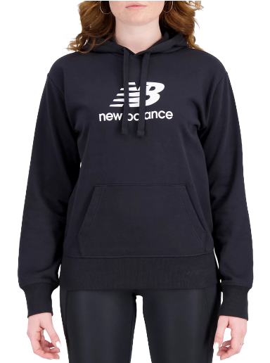 Dukserice New Balance Essentials Stacked Logo Hoodie Crna | wt31533-bk