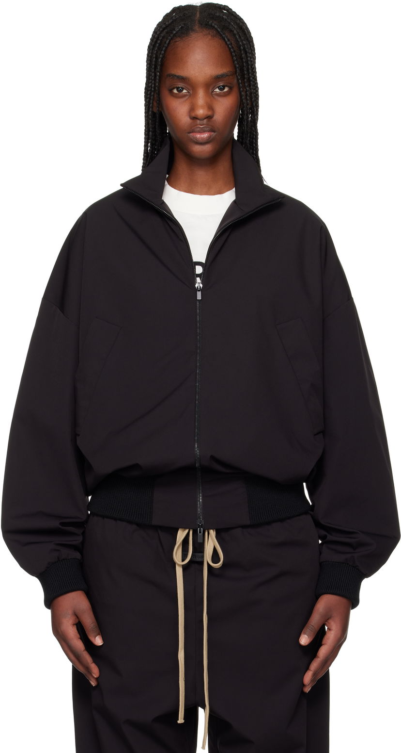 Bomber jakna Fear of God Fear of God Nylon Track Jacket Crna | FGE230-327PON