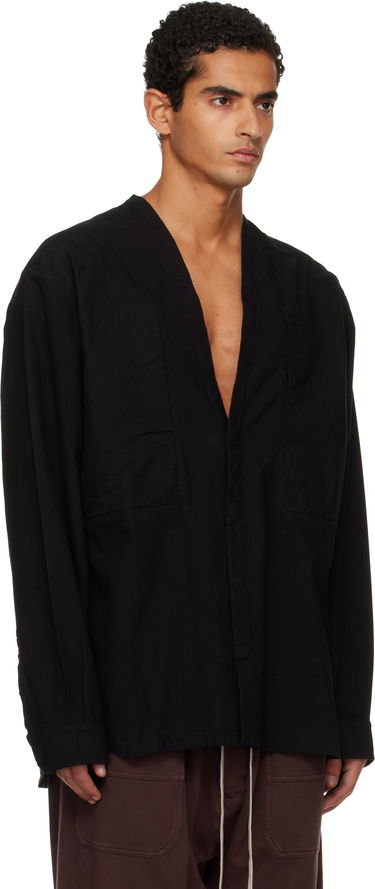 Košulja Rick Owens Concordians Larry Jumbo Fogpocket Shirt Crna | DU02E7298 CL, 1