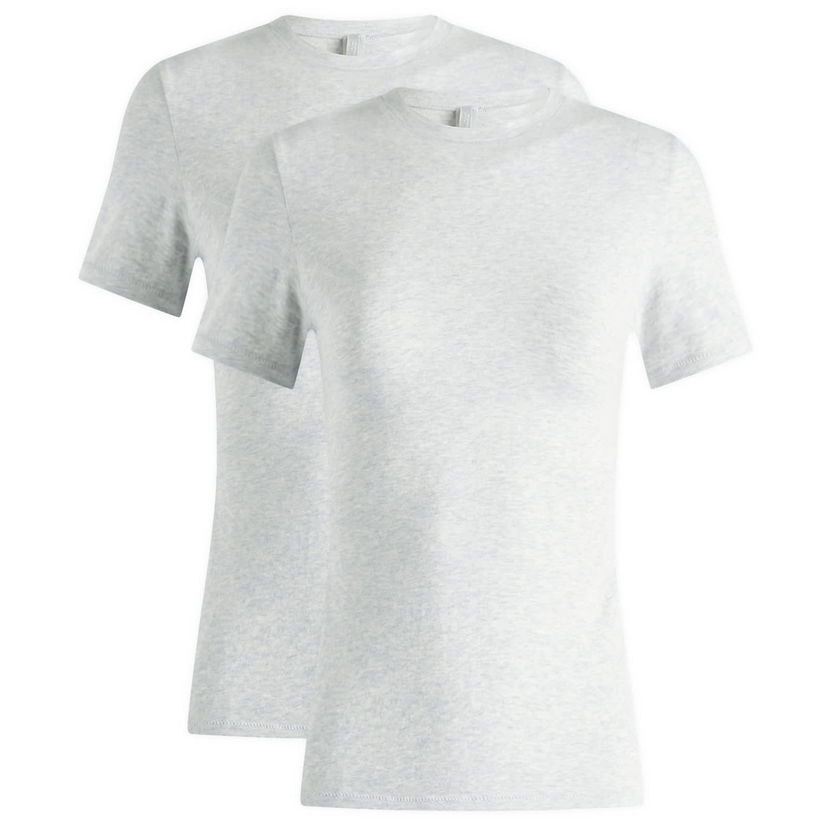 Majica kratkih rukava SKIMS 2 Pack Cotton Jersey T-Shirts, Size Large Siva | SS-STT-7240W-LHG