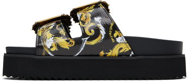 Tenisice i cipele Versace Versace Jeans Couture Outline Barocco Arizona Sandals Crna | E78VA3SM1_EZS366, 2