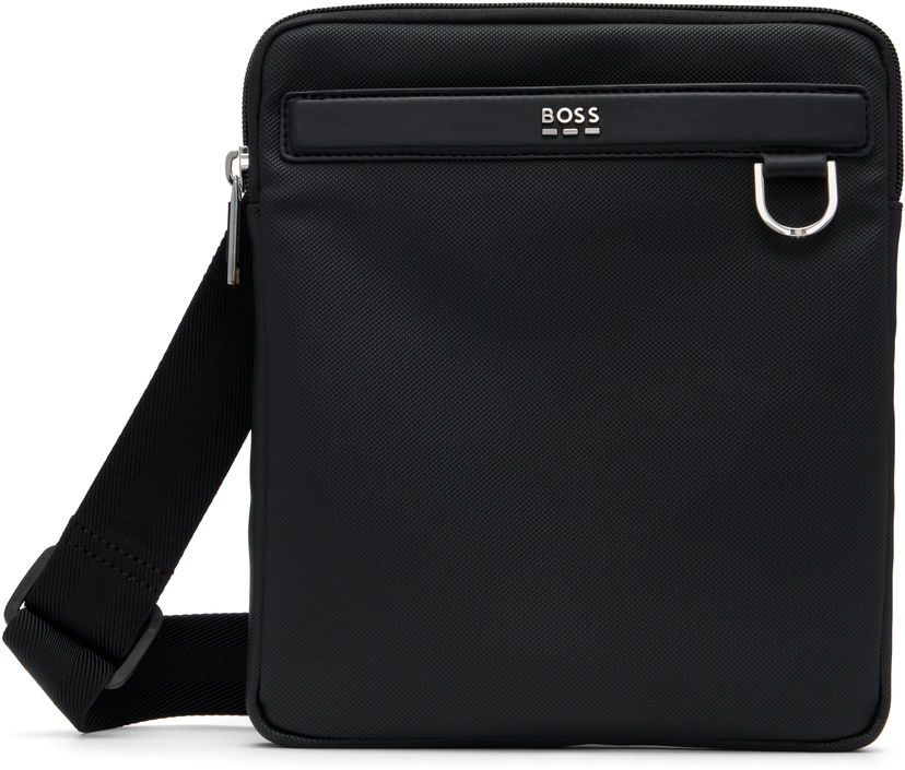 Torba za rame BOSS Smooth & Structured Reporter Bag Crna | 50548791