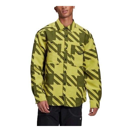 Košulja adidas Originals Long Sleeve Geometric Print Shirt Zelena | GD9343