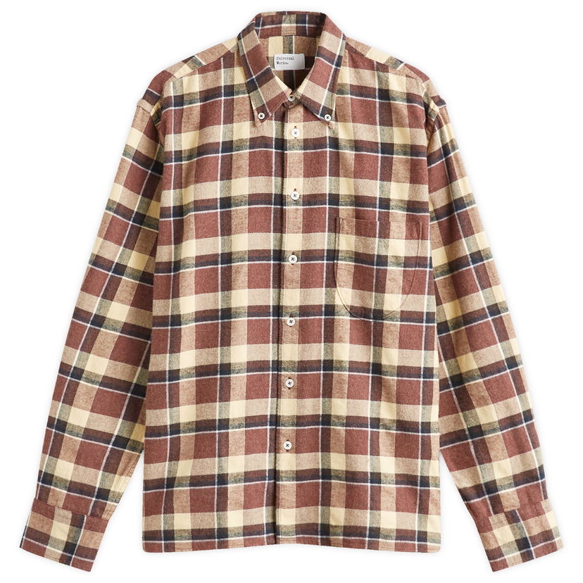 Košulja Universal Works Universal Works Lazy Day Check Shirt, Large Smeđa | P31205-YRB