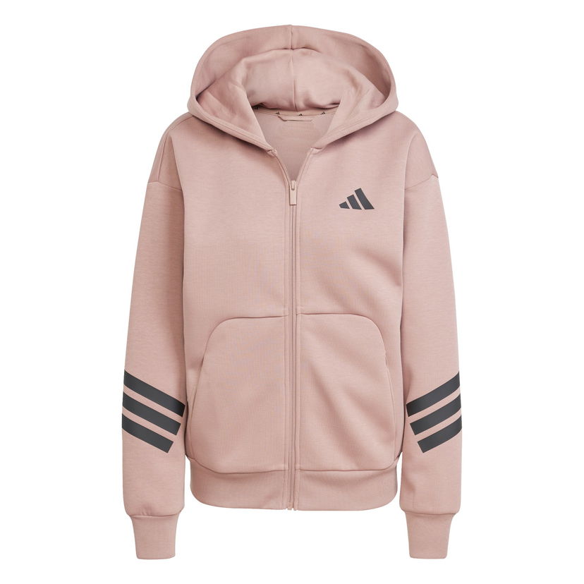 Dukserice adidas Performance 3-Stripes Full-Zip Hoodie Ružičasta | JE0177