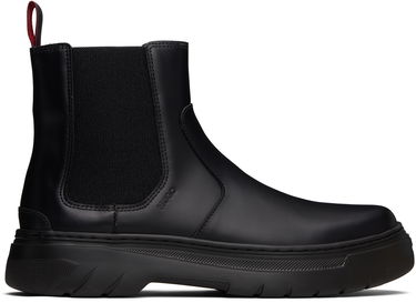 Tenisice i cipele BOSS Embossed-Logo Chelsea Boots Crna | 50543764, 0