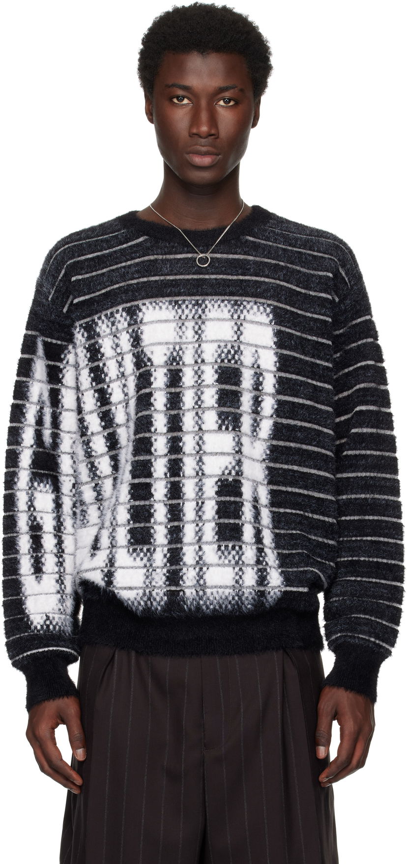 Džemper Jean Paul Gaultier Jean Paul Gaultier Jacquard 'Gaultier' Sweater Crna | 25/03-W-PO013-K004-0001