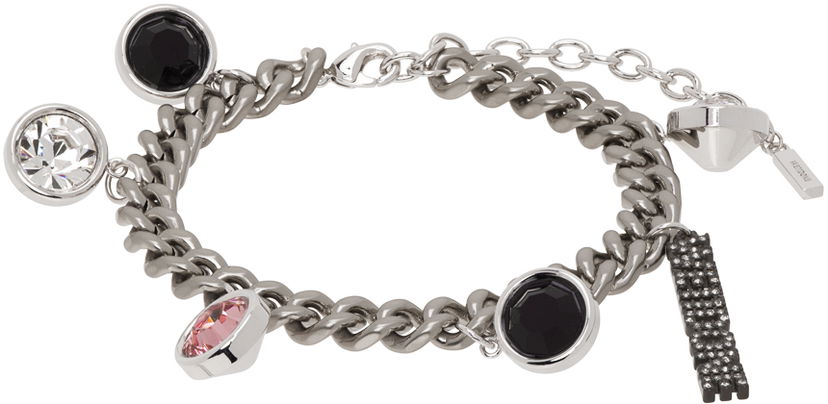 Narukvica We11done We11done Charm Bracelet with Crystals and Stones Metalik | WD-AJ2-24-545-U-SV