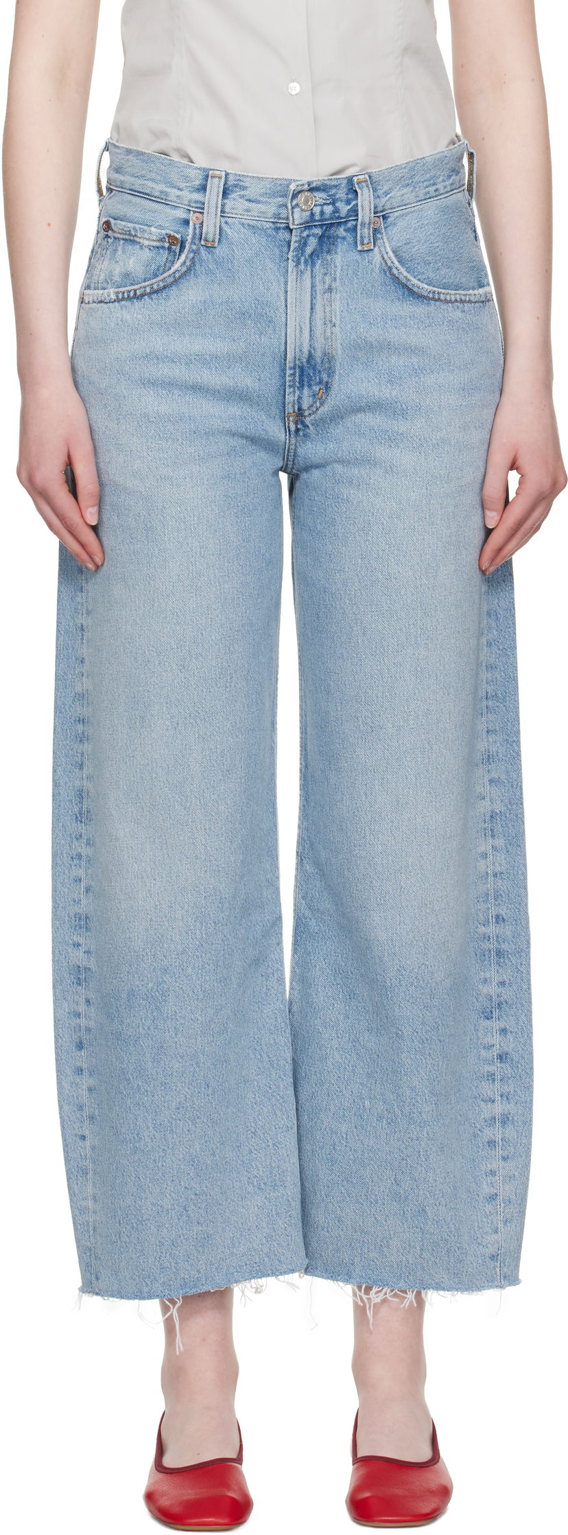 Jeans AGOLDE AGOLDE Low Curve Fray Jeans Plava | A238-1206