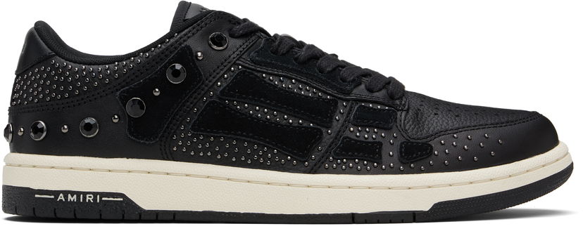 Tenisice i cipele AMIRI AMIRI Crystal Studded Skel Top Low Crna | AMFOSR1170