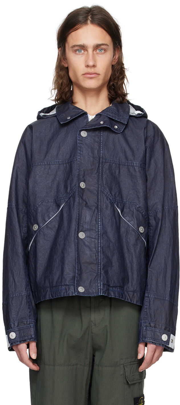 Jakna Stone Island Navy Detachable Hood Jacket Tamnoplava | 8015418X1