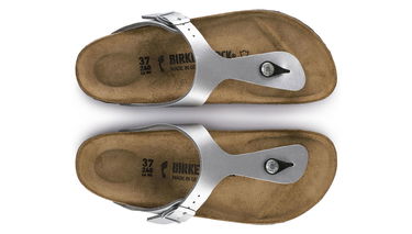 Tenisice i cipele Birkenstock Birkenstock Gizeh Birko-Flor Silver Narrow Fit Metalik | 43853, 6