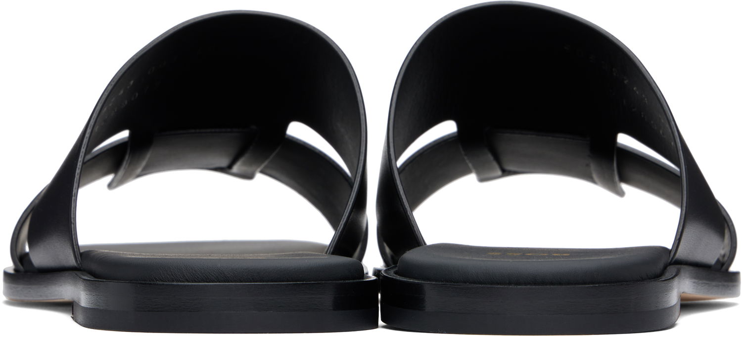 Tenisice i cipele BOSS BOSS Buffed Leather Sandals Crna | 50539243, 1