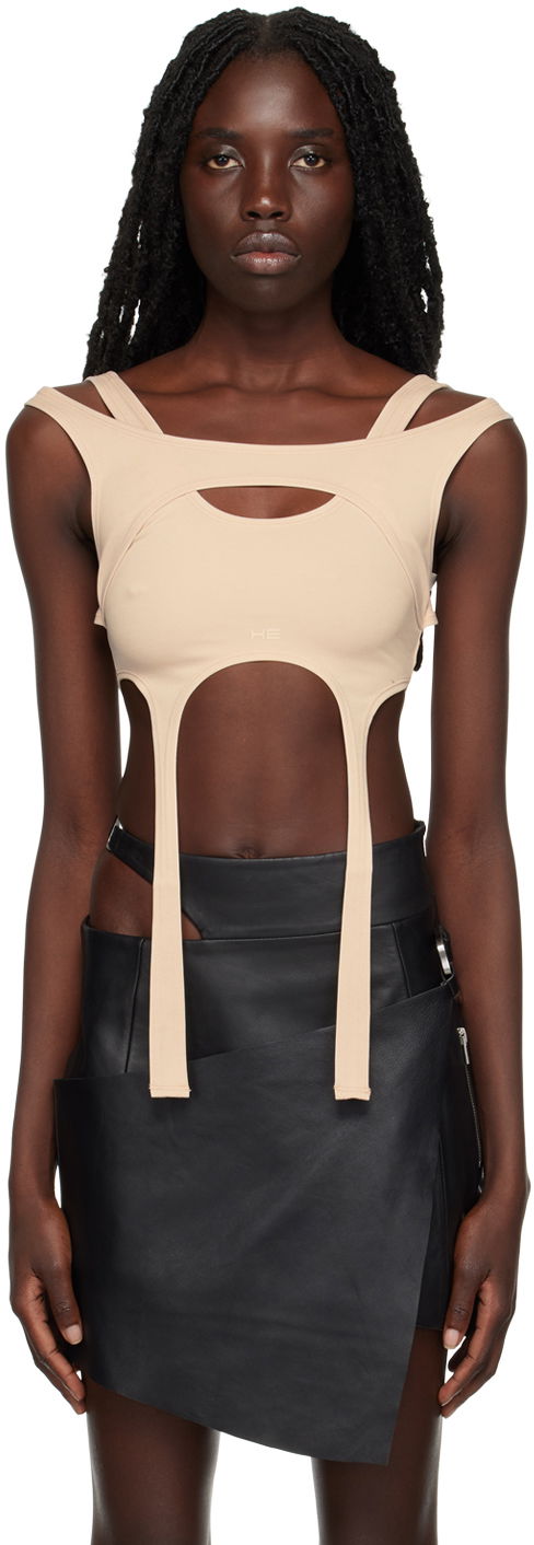 Majica bez rukava HELIOT EMIL Harness Tank Top Bež | HE_W_13_005_P03_BE16