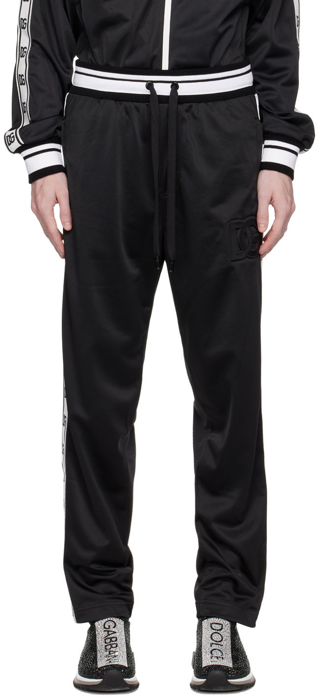 Trenirka Dolce & Gabbana Black Embossed Lounge Pants Crna | GVETAZHU7B7