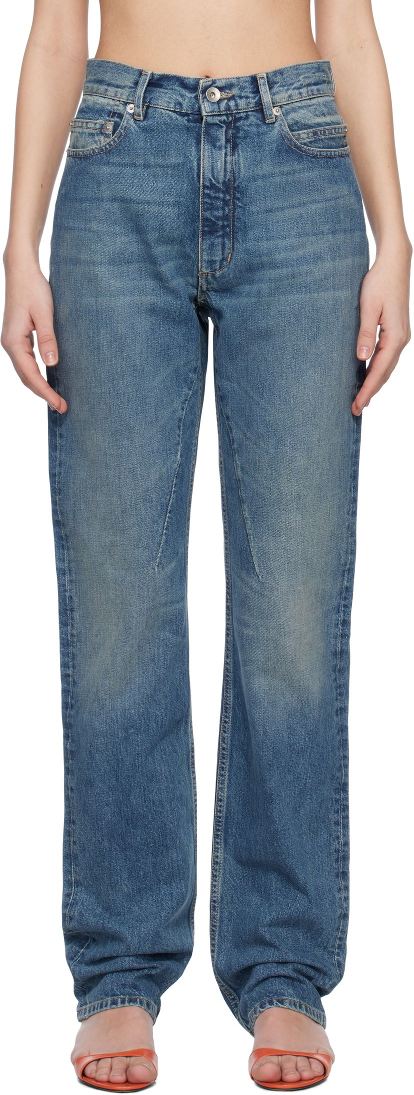 Jeans Rick Owens Rick Owens DRKSHDW Hollywood Granbury Jeans Plava | DS01E3315 DWB