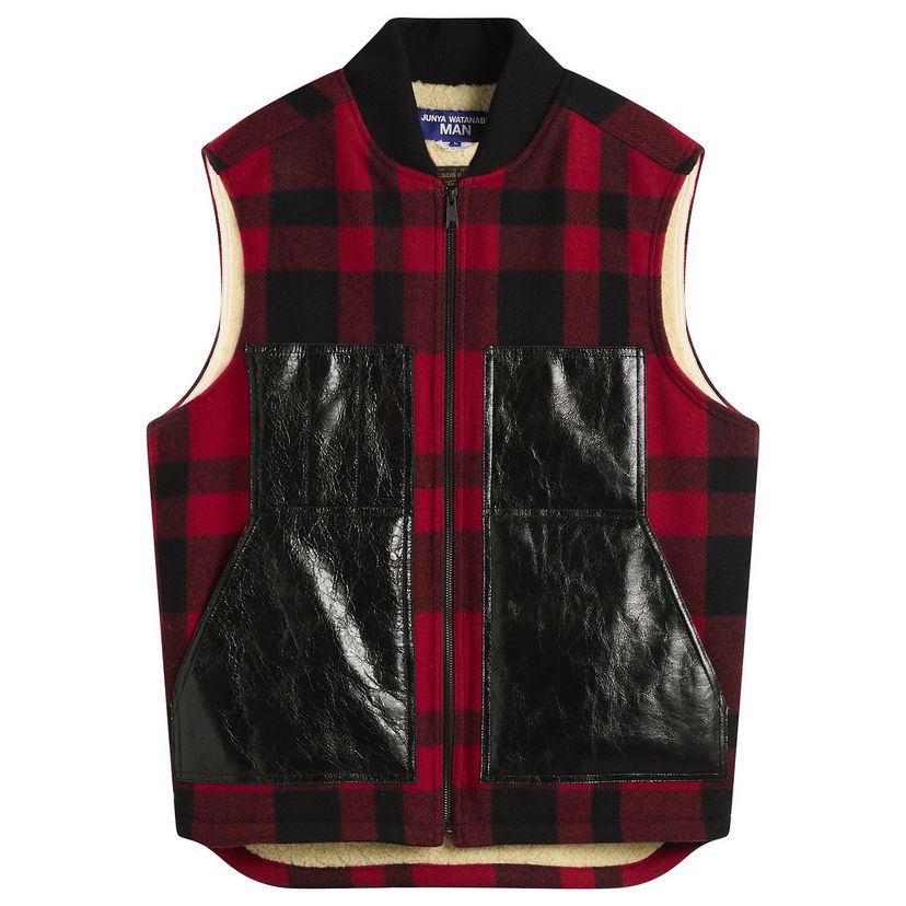 Prsluk Junya Watanabe Junya Watanabe MAN x Filson Plaid Wool Vest with Patent Pockets and Sherpa Lining Višebojno | WP-V001-051-1