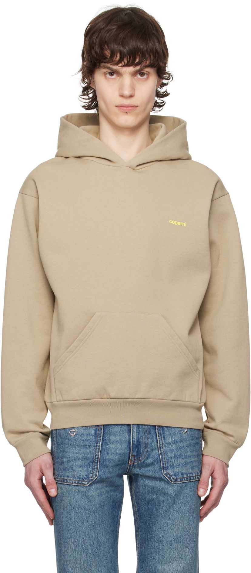 Dukserice Coperni Coperni Logo Hoodie Bež | COPJS15F5010MEN