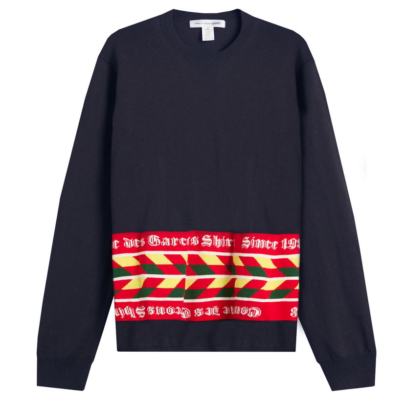 Džemper Comme des Garçons Football Scarf Knit Tamnoplava | FP-N002-051-2