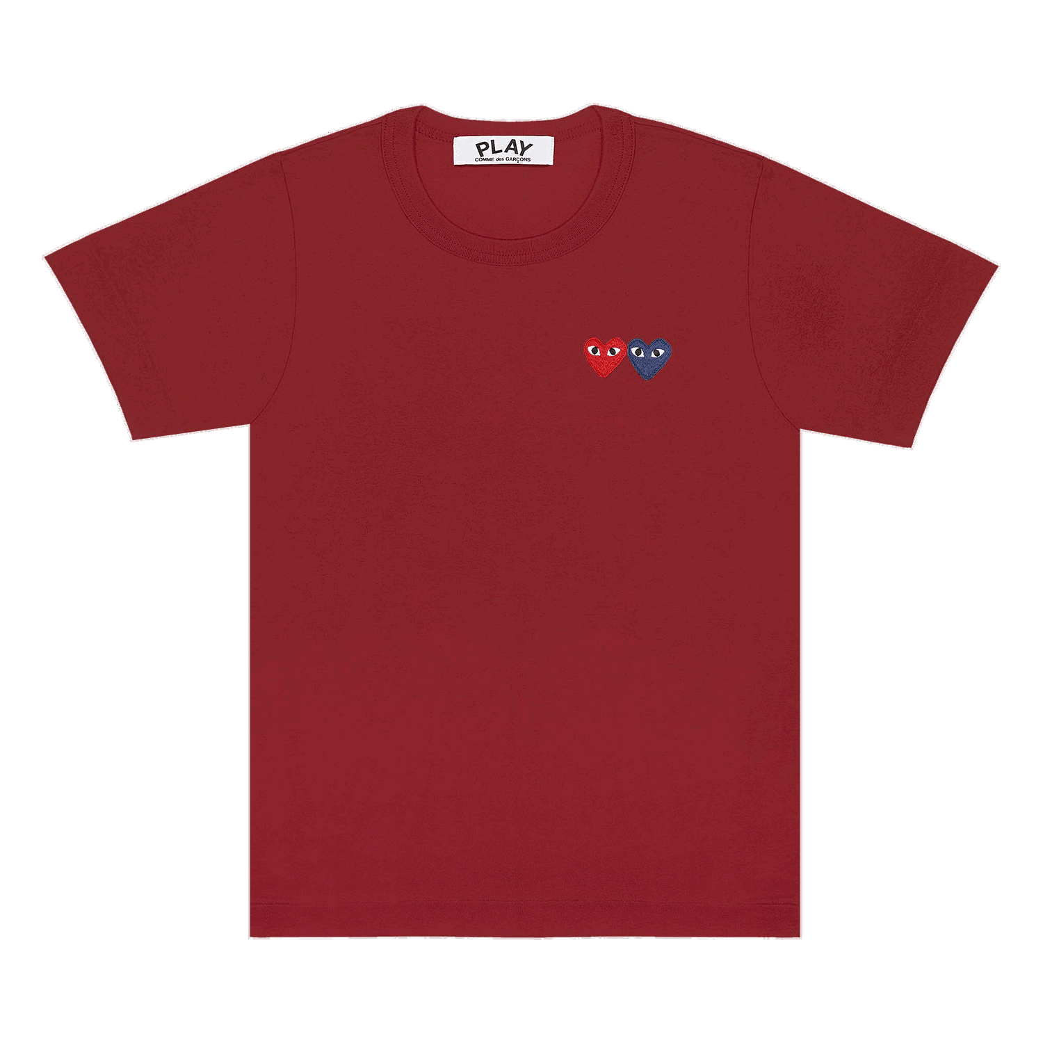 Majica kratkih rukava Comme des Garçons PLAY Double Hearts T-Shirt Tamnocrvena | AZ T225 051 4, 0