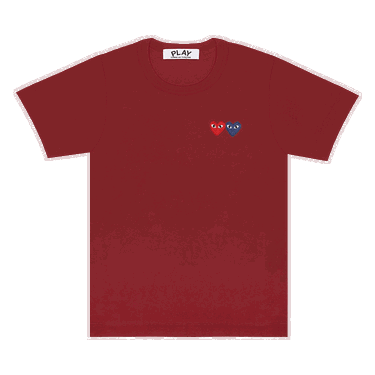 Majica kratkih rukava Comme des Garçons PLAY Double Hearts T-Shirt Tamnocrvena | AZ T225 051 4, 0