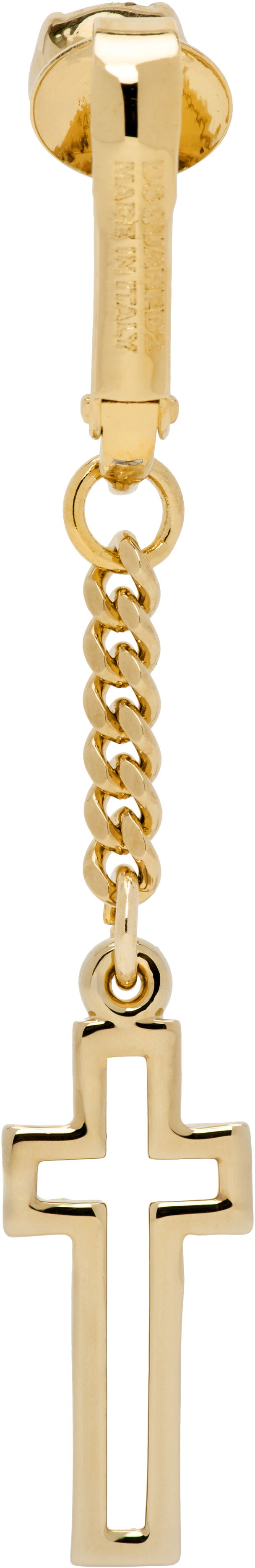 Privjesci za ključeve DSQUARED2 Dsquared2 Clip-On Cross Earring Metalik | ERM0064_37201104_7043