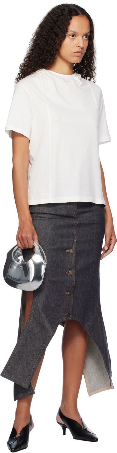 Majica kratkih rukava Courrèges Short Sleeve Cropped T-Shirt Bijela | 424JTS159JS0175, 3